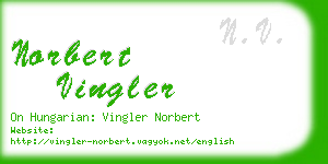 norbert vingler business card